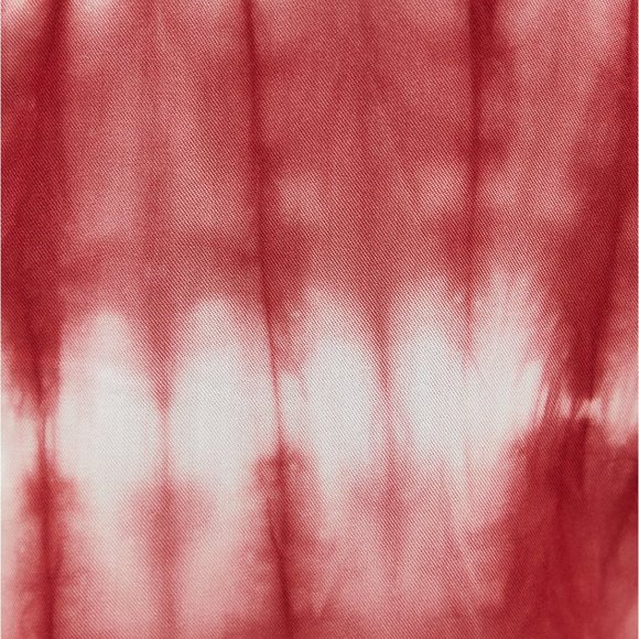 Torrid 2X Shirt Red/White Tie Dye Button Up Front Twill Top Plus Size Blouse NWT - Picture 4 of 4